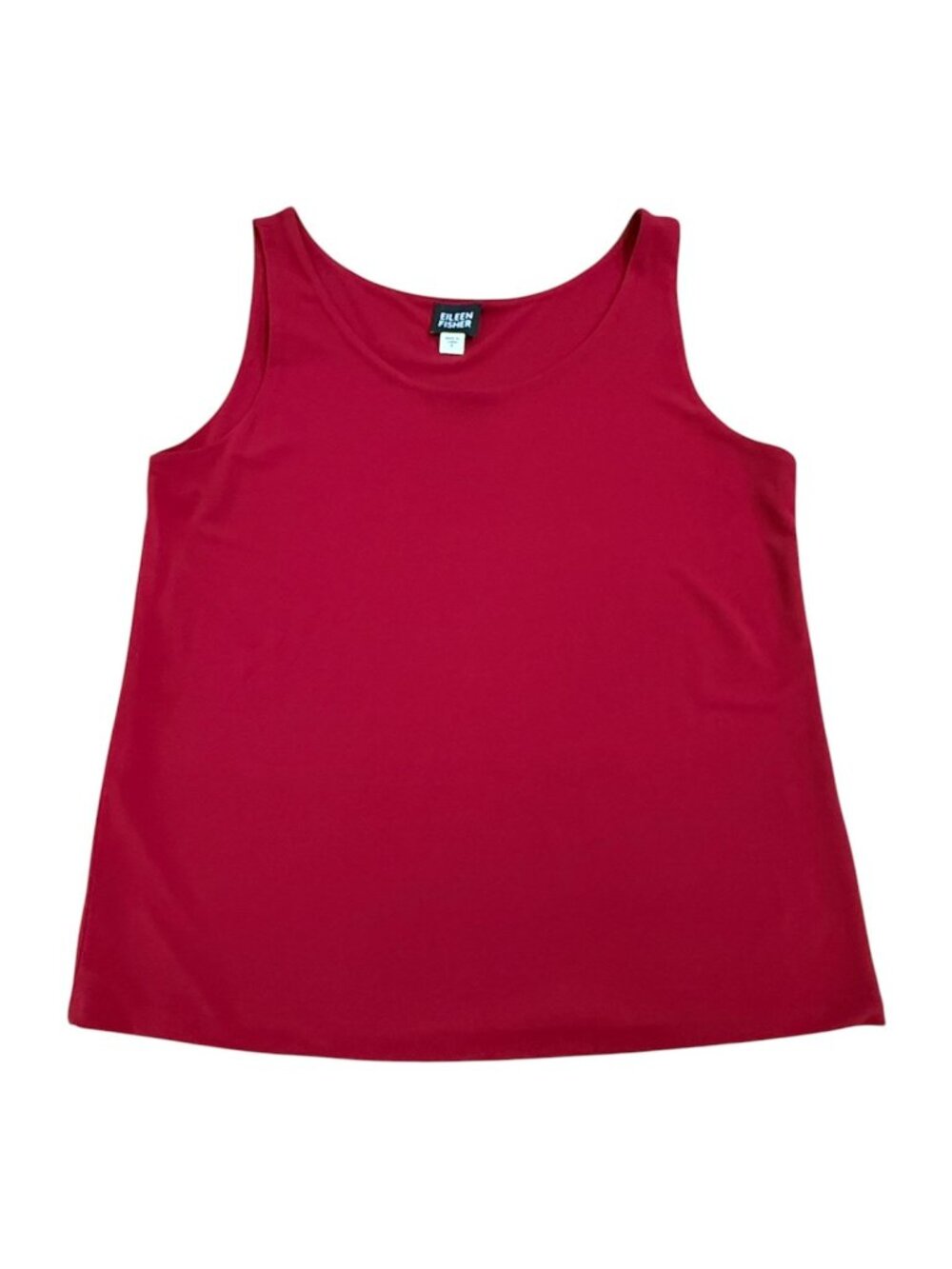 Eileen Fisher Small Red 100% Silk Tank Top Sleeveless Lightweight Burgandy Base